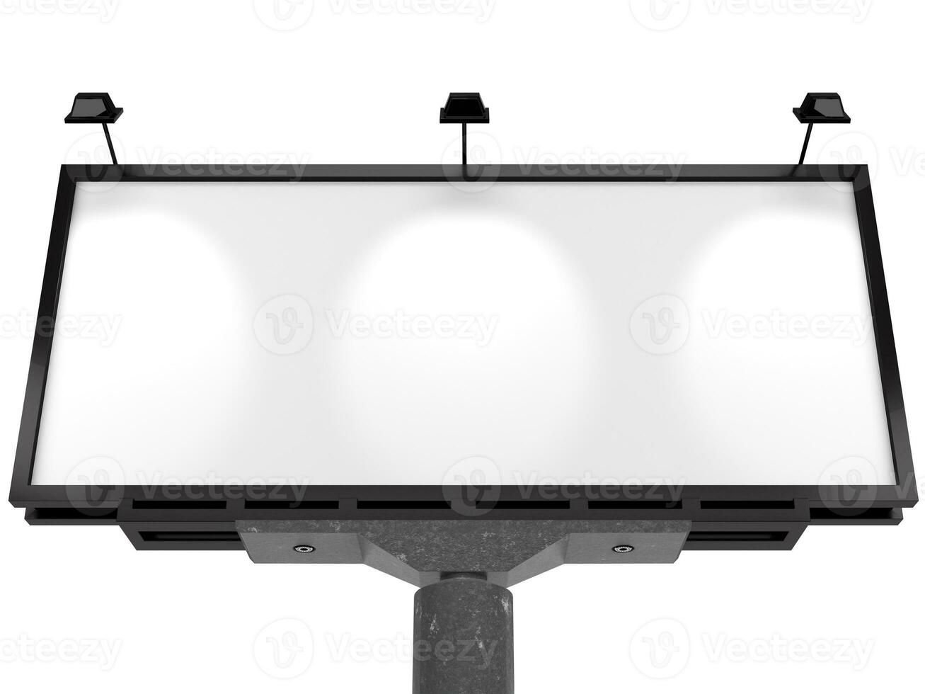 blank billboard with transparent background and high quality render use for advertise presentation photo