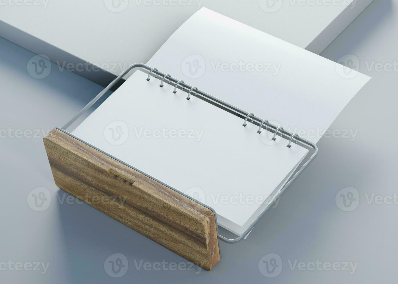 desk calendar with white paper suitable for calendar design presentation photo