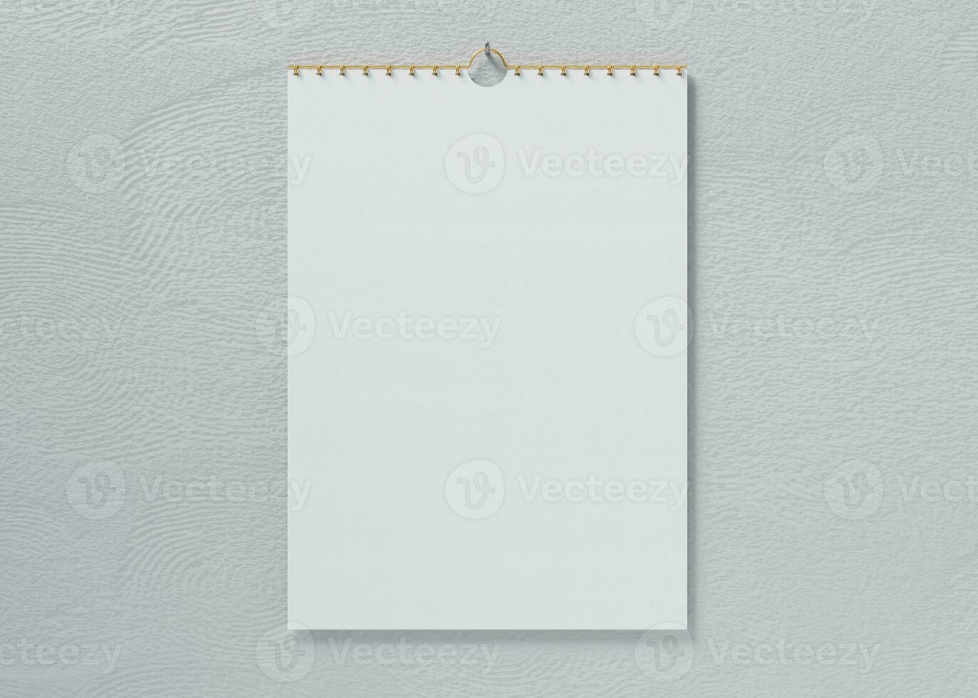 potrait desk calendar with blank of paper suitable for calendar design presentation photo