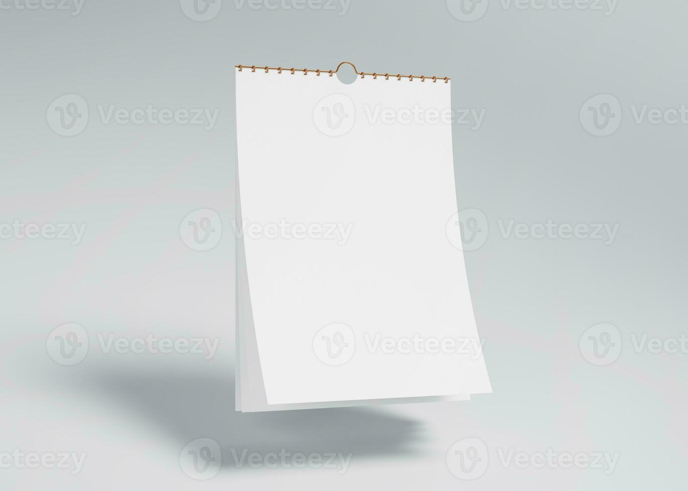 potrait desk calendar with blank of paper suitable for calendar design presentation photo