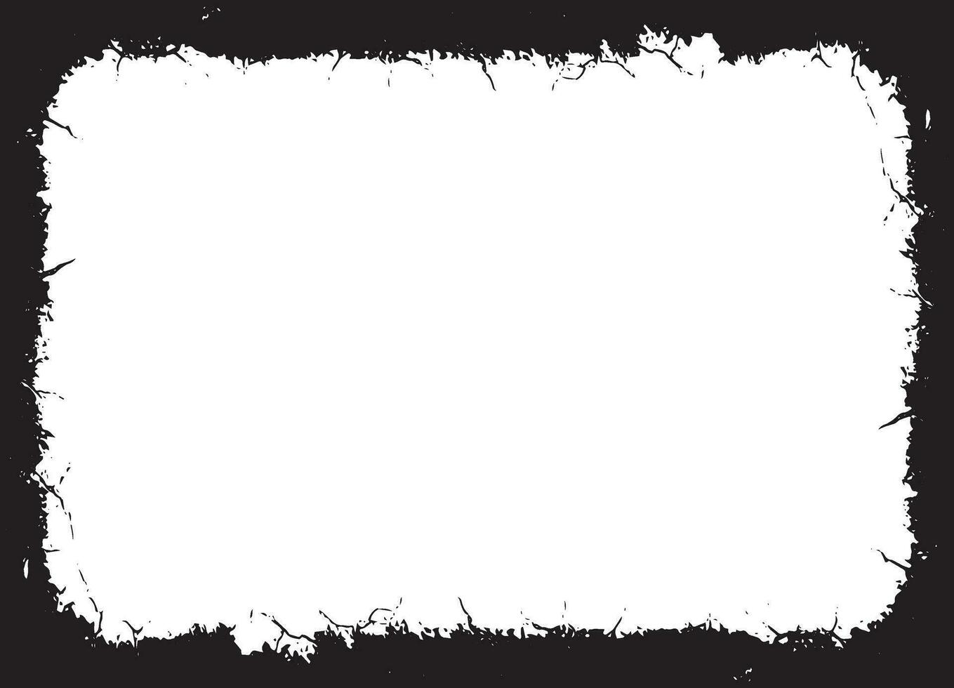 a white square frame on a cracked wall, Grunge border, backgrounds textured photographic effect template vector