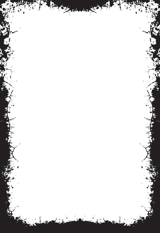 a white square frame on a cracked wall, Grunge border, backgrounds textured photographic effect template vector
