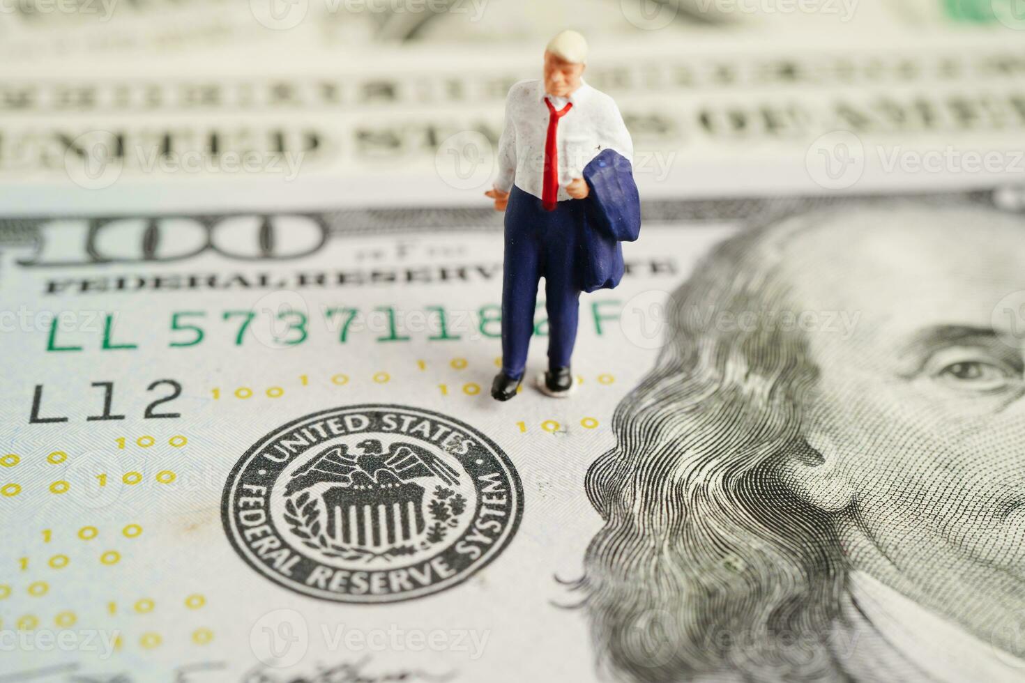 Bangkok, Thailand, September 1, 2022 FED The Federal Reserve System with business people, the central banking system of the United States of America. photo
