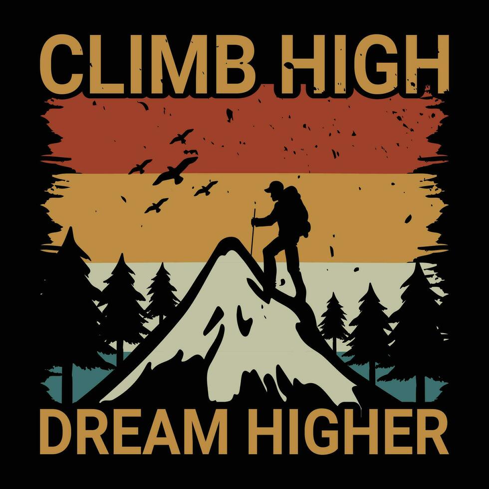 Adventure Hiking T-Shirt Designs for Explorers vector