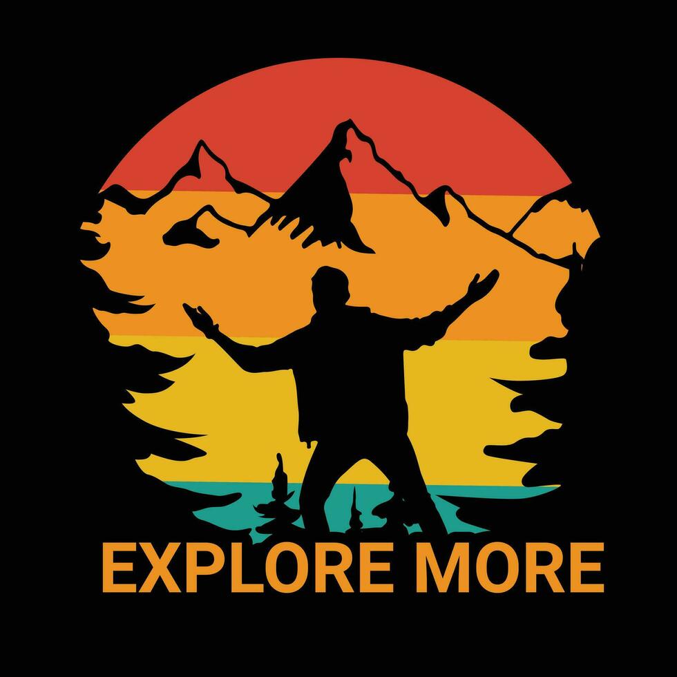 Adventure Hiking T-Shirt Designs for Explorers vector