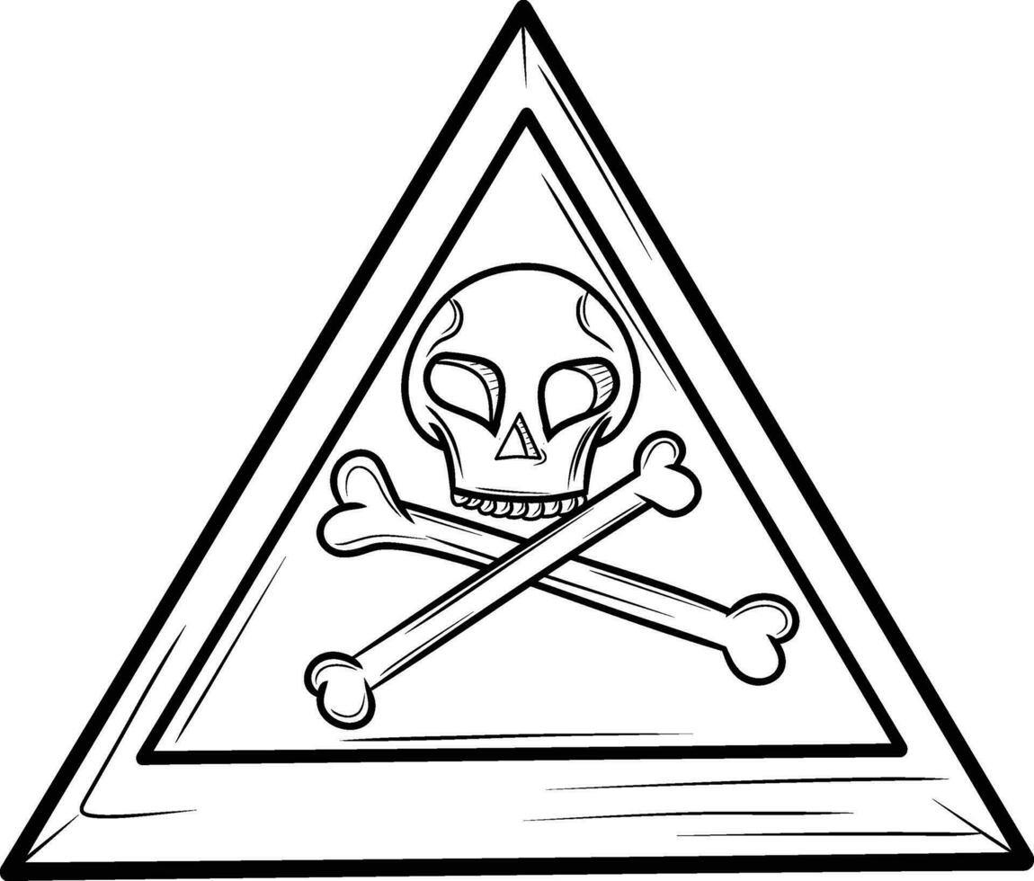 peligro cráneo símbolo clipart dibujo vector