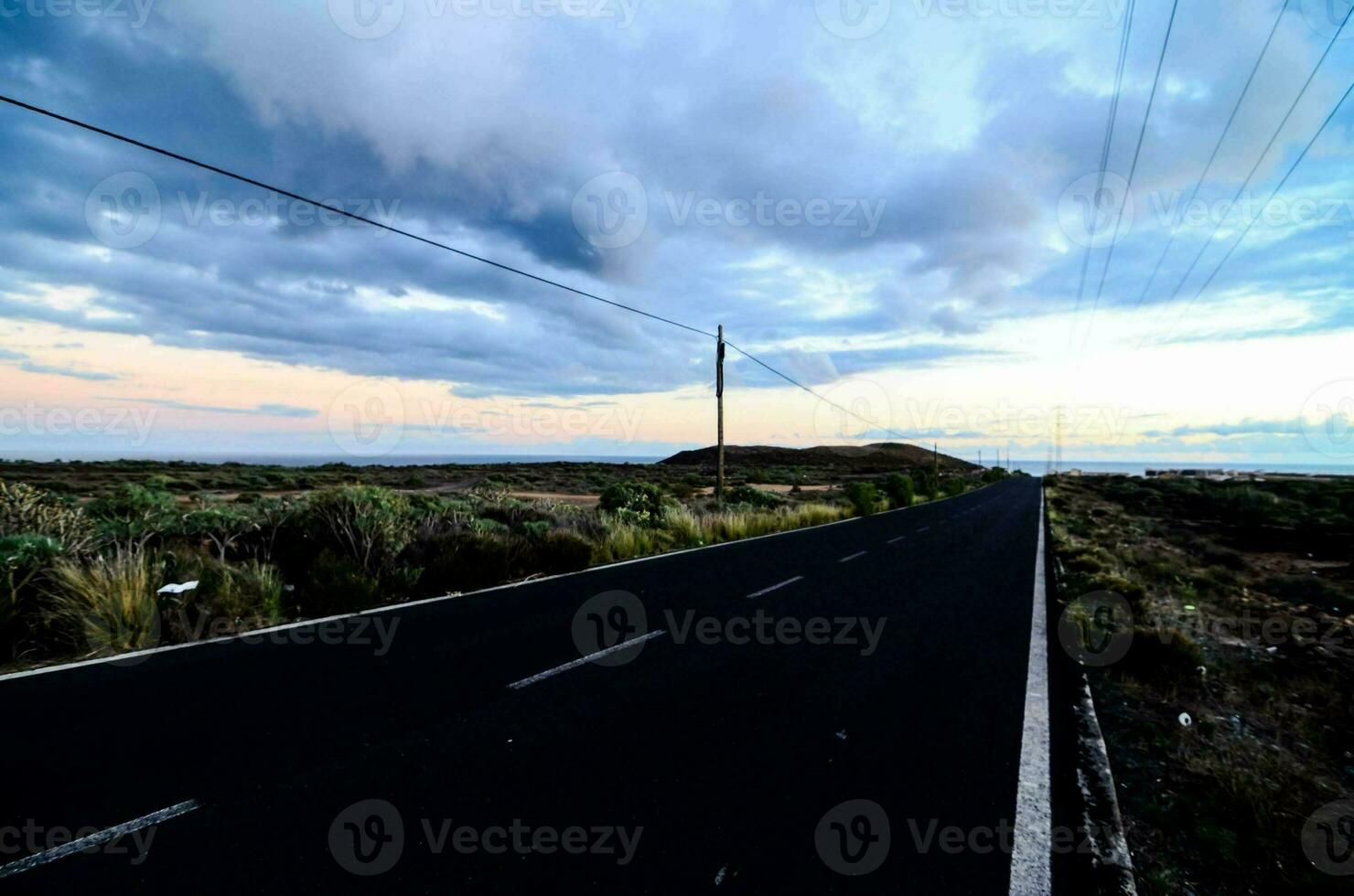 A scenic road view photo