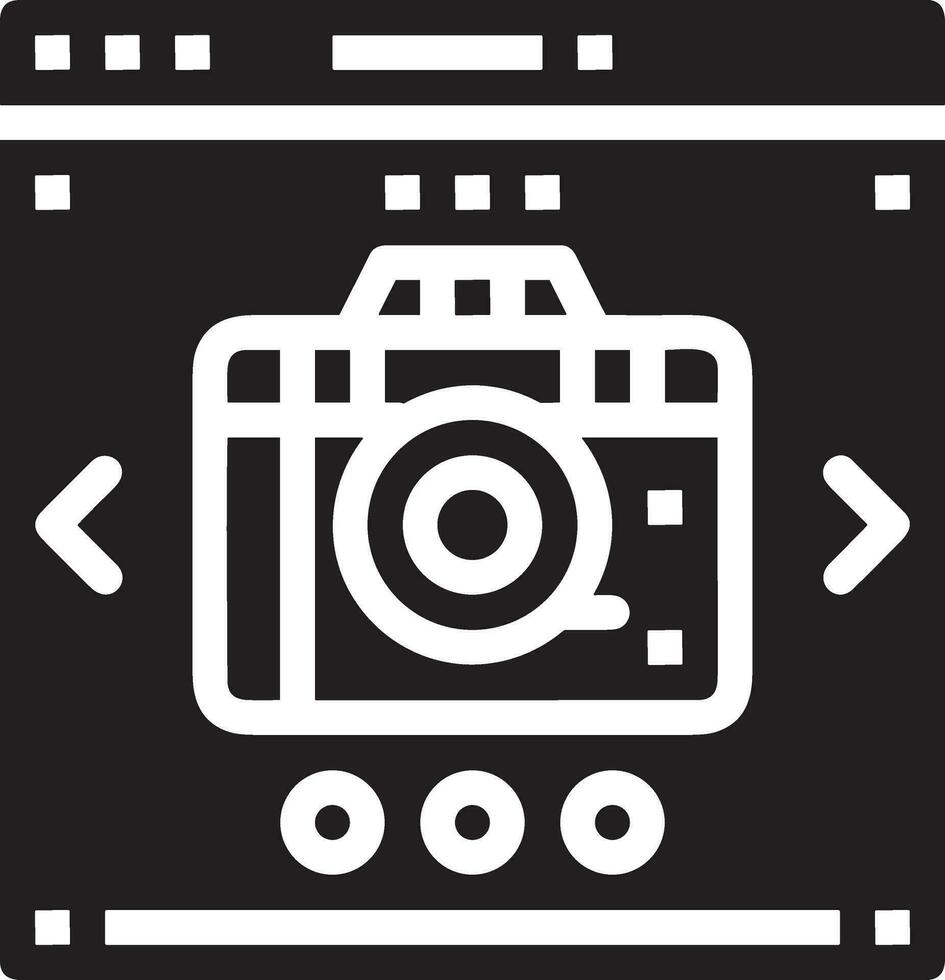 Camera photography icon symbol vector image. Illustration of multimedia photographic lens graphic design image