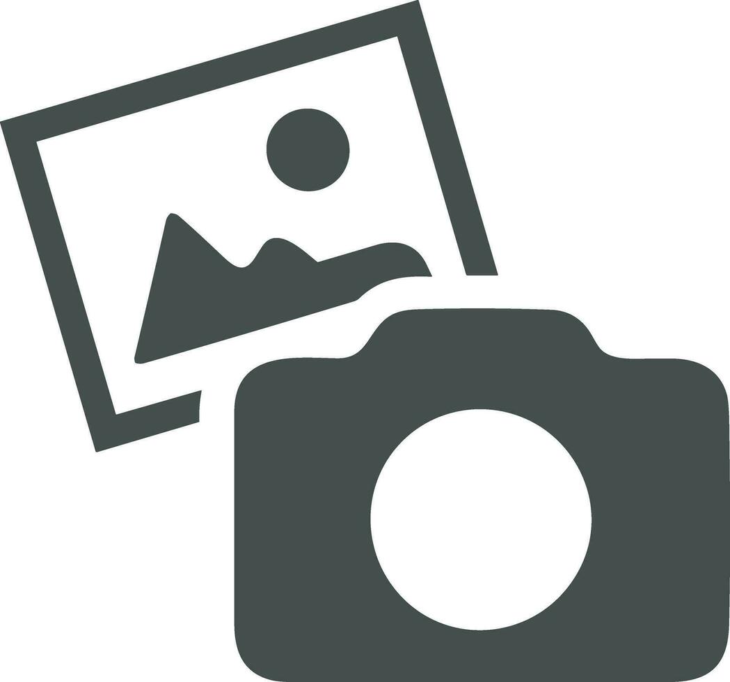 Camera photography icon symbol vector image. Illustration of multimedia photographic lens graphic design image