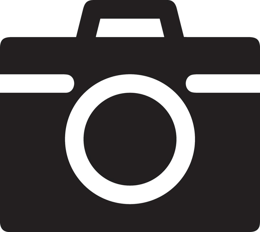 Camera photography icon symbol vector image. Illustration of multimedia photographic lens graphic design image