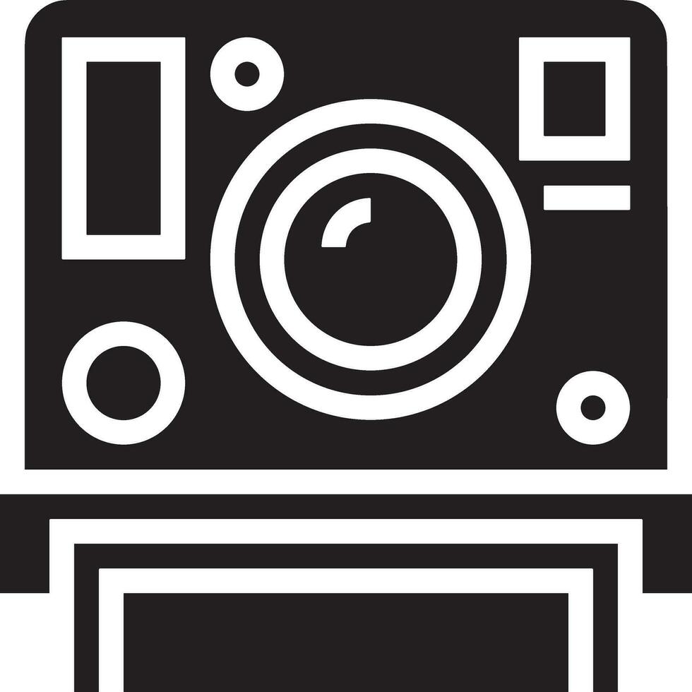 Camera photography icon symbol vector image. Illustration of multimedia photographic lens graphic design image