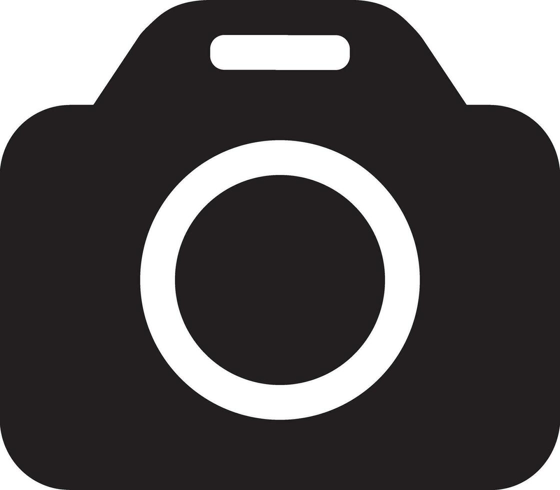 Camera photography icon symbol vector image. Illustration of multimedia photographic lens graphic design image