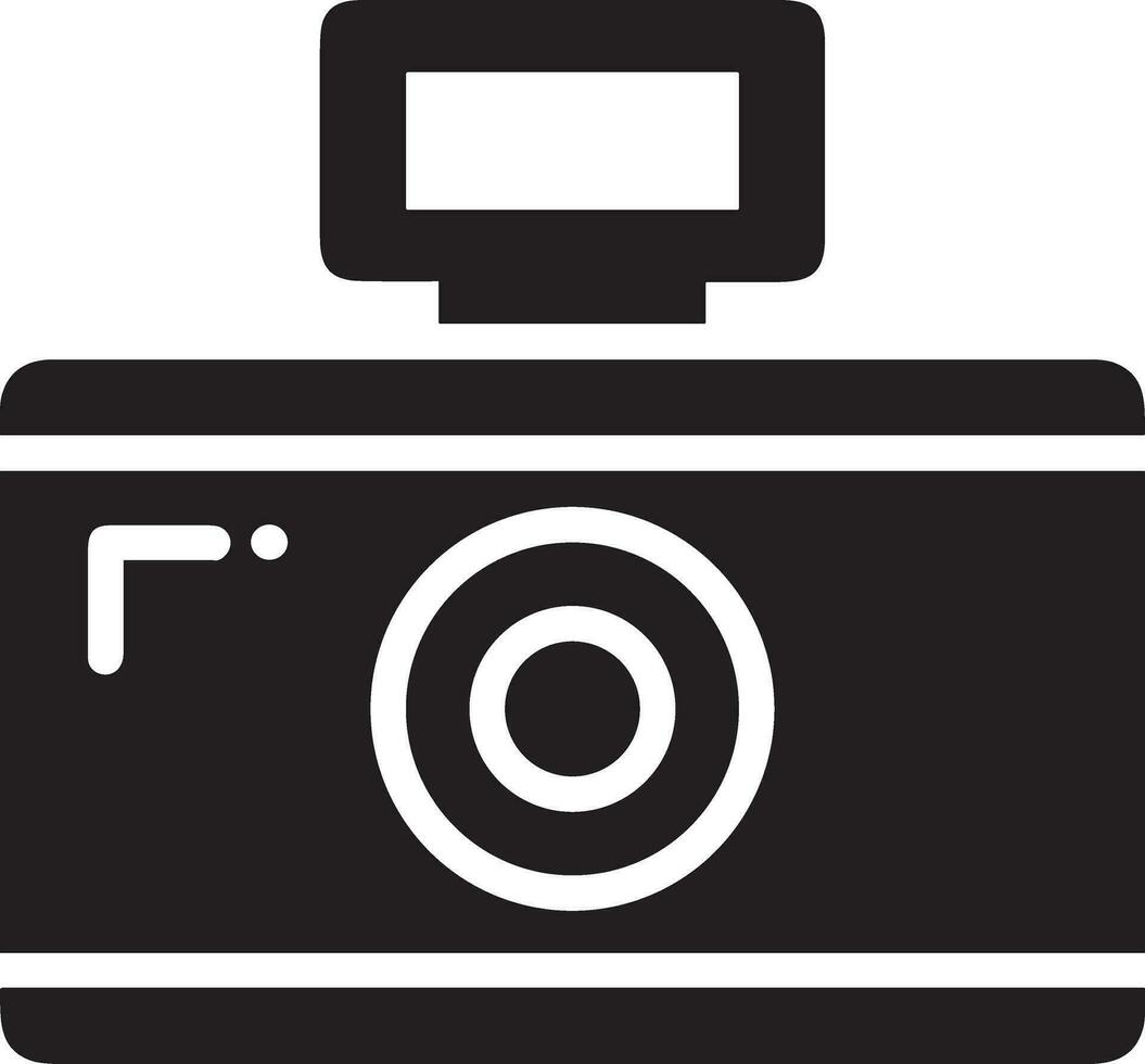 Camera photography icon symbol vector image. Illustration of multimedia photographic lens graphic design image