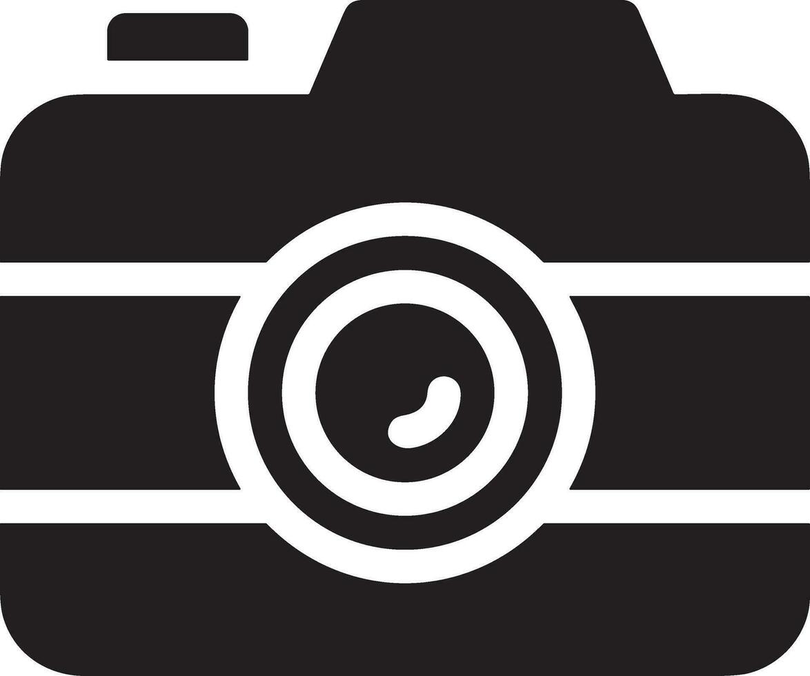 Camera photography icon symbol vector image. Illustration of multimedia photographic lens graphic design image