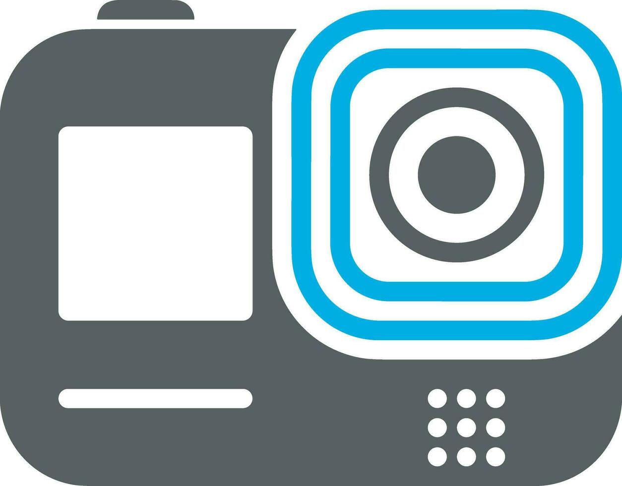 Camera photography icon symbol vector image. Illustration of multimedia photographic lens graphic design image