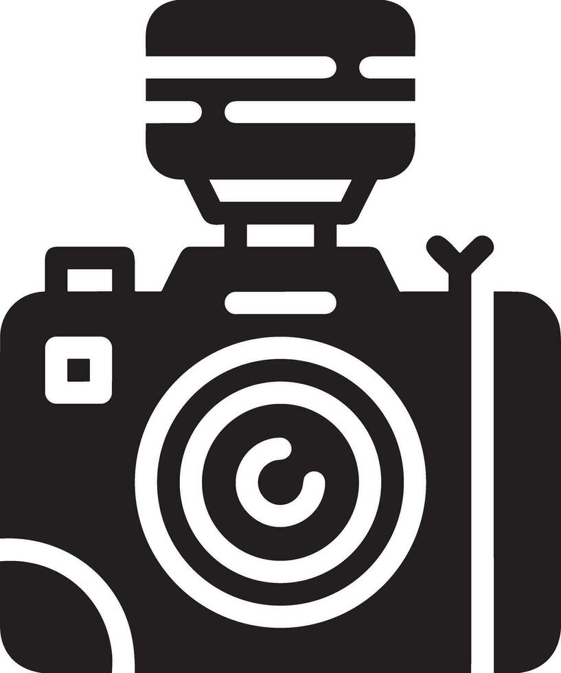 Camera photography icon symbol vector image. Illustration of multimedia photographic lens graphic design image