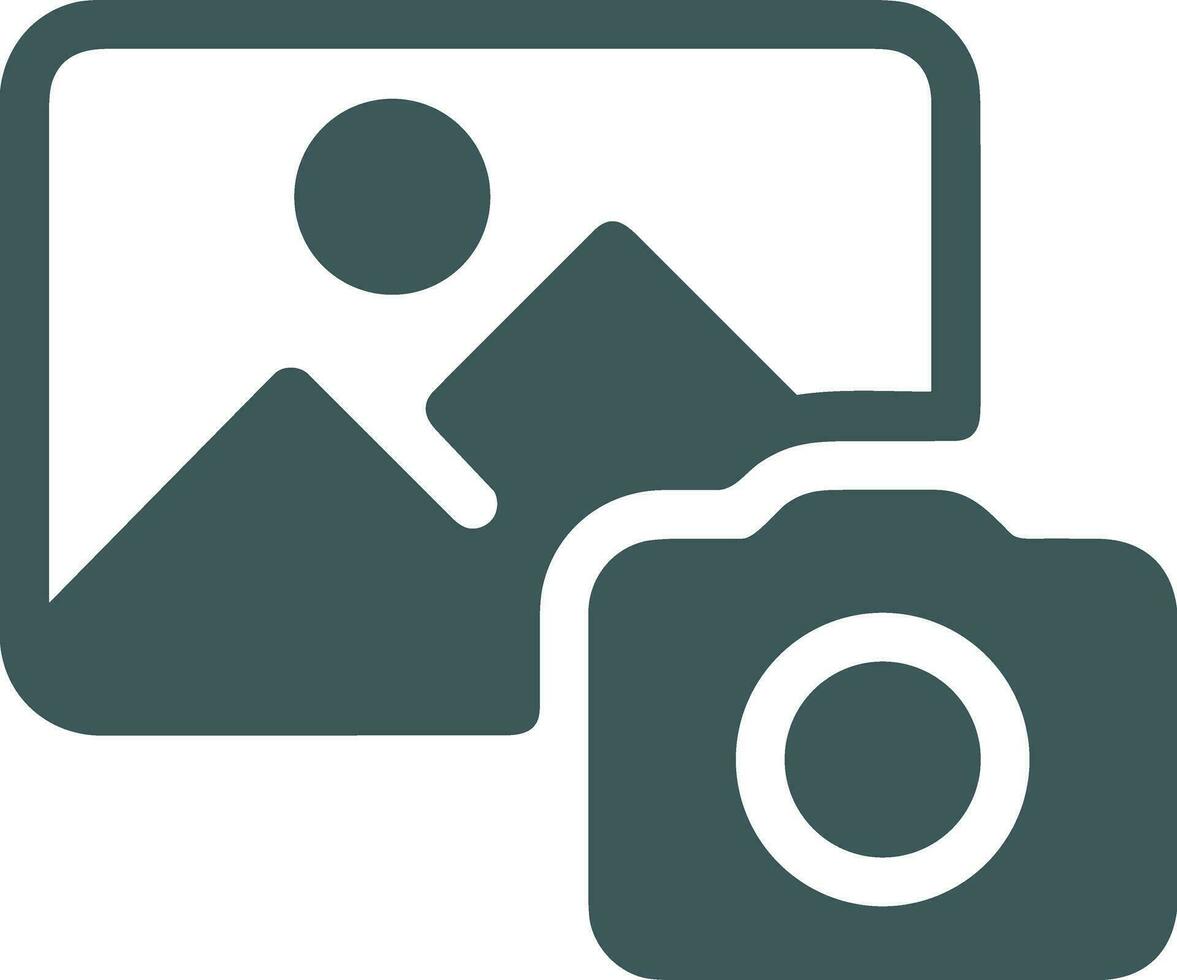 Camera photography icon symbol vector image. Illustration of multimedia photographic lens graphic design image