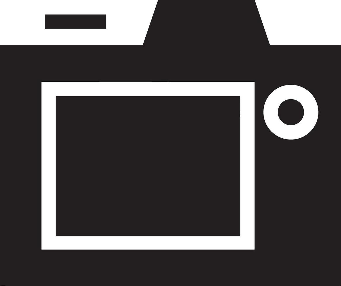 Camera photography icon symbol vector image. Illustration of multimedia photographic lens graphic design image