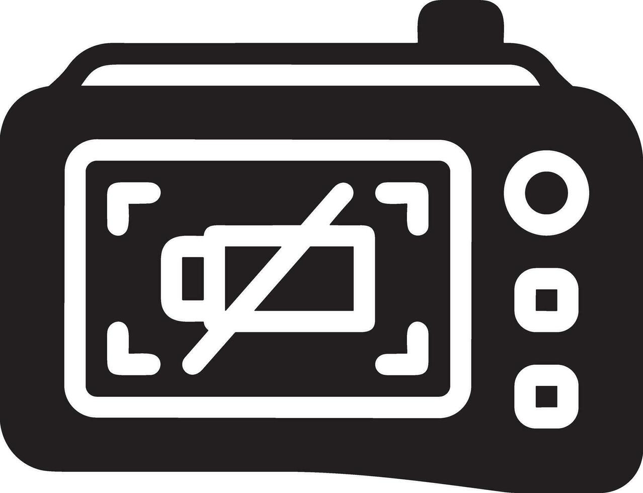 Camera photography icon symbol vector image. Illustration of multimedia photographic lens graphic design image