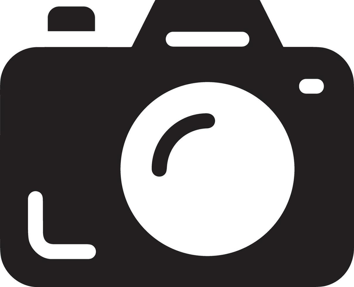 Camera photography icon symbol vector image. Illustration of multimedia photographic lens graphic design image