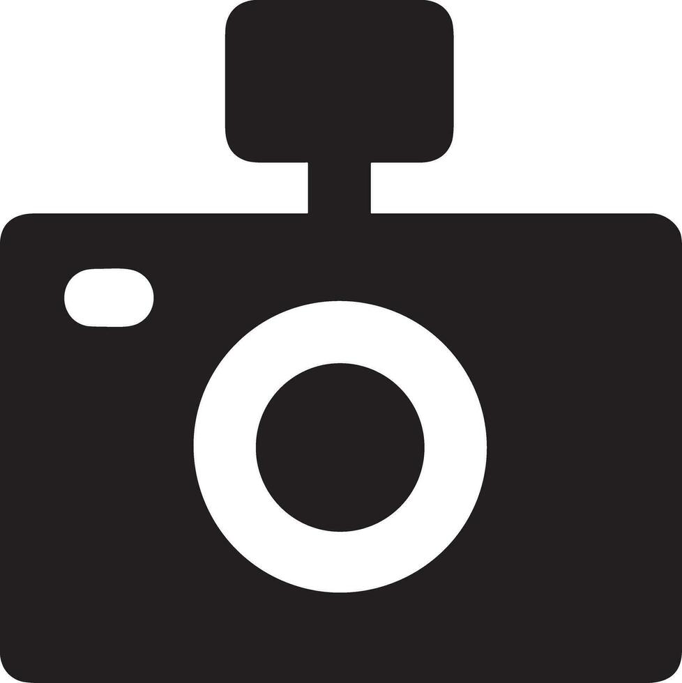 Camera photography icon symbol vector image. Illustration of multimedia photographic lens graphic design image