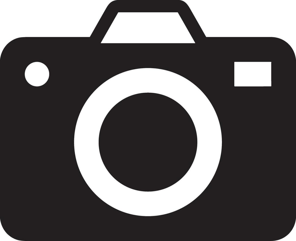 Camera photography icon symbol vector image. Illustration of multimedia photographic lens graphic design image