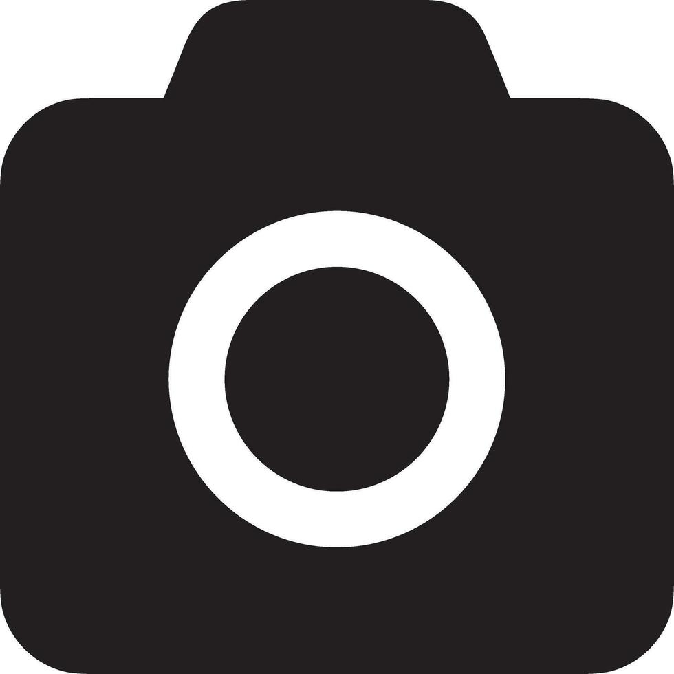 Camera photography icon symbol vector image. Illustration of multimedia photographic lens graphic design image