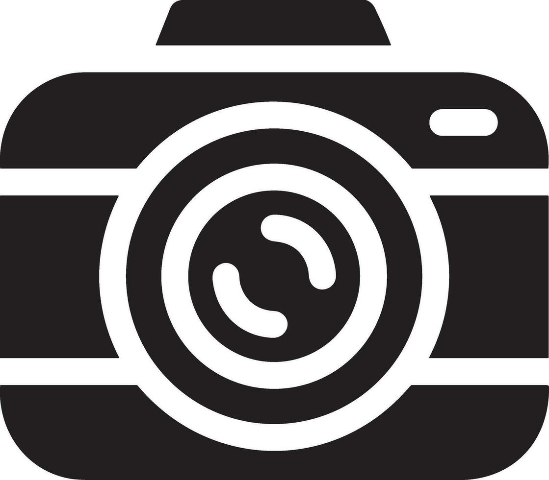 Camera photography icon symbol vector image. Illustration of multimedia photographic lens graphic design image