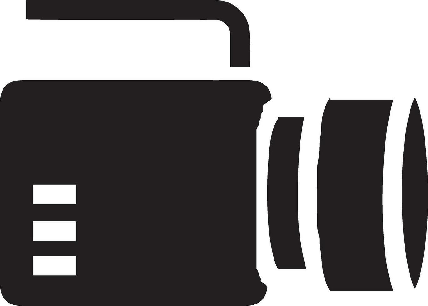 Camera photography icon symbol vector image. Illustration of multimedia photographic lens graphic design image