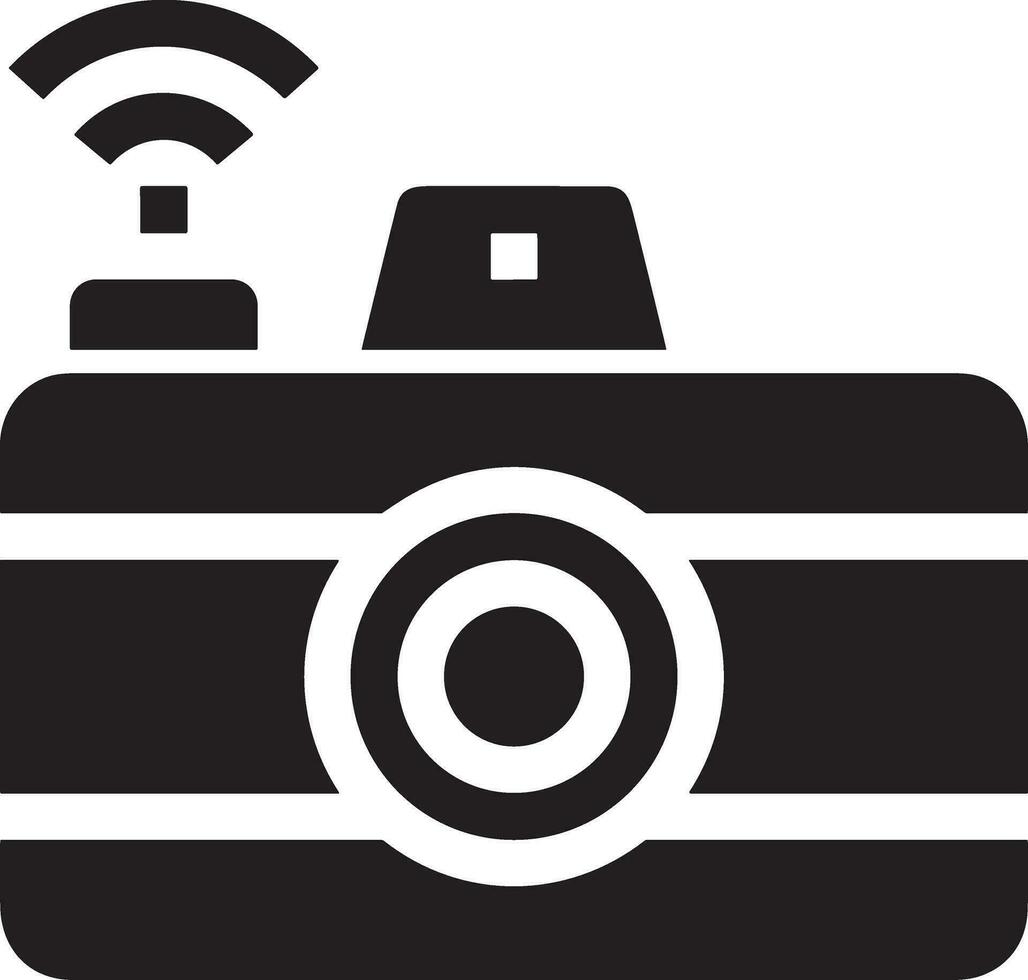 Camera photography icon symbol vector image. Illustration of multimedia photographic lens graphic design image