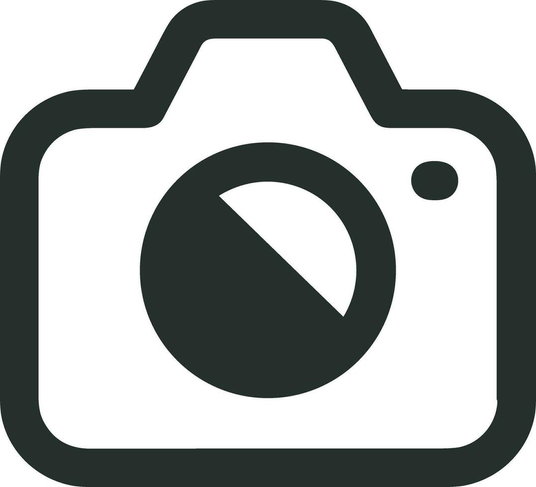 Camera photography icon symbol vector image. Illustration of multimedia photographic lens graphic design image