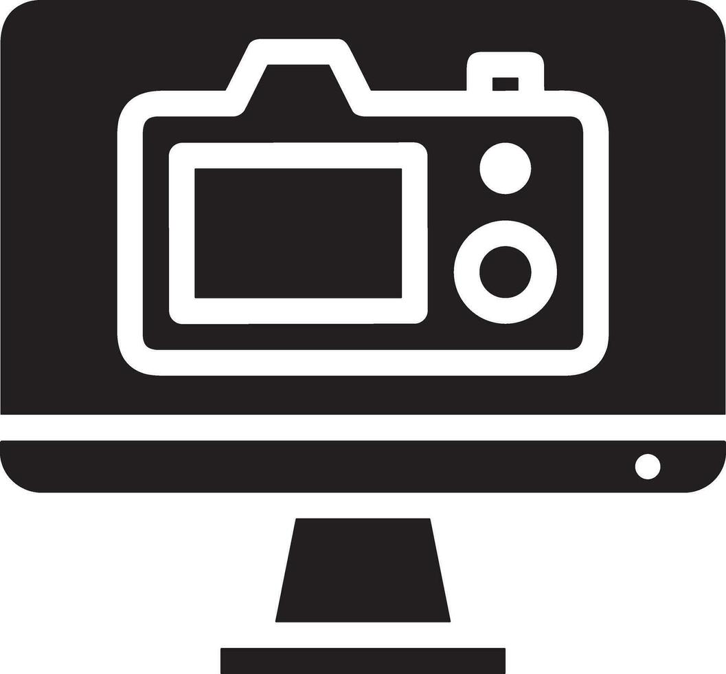 Camera photography icon symbol vector image. Illustration of multimedia photographic lens graphic design image