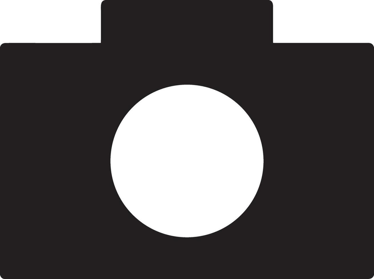 Camera photography icon symbol vector image. Illustration of multimedia photographic lens graphic design image