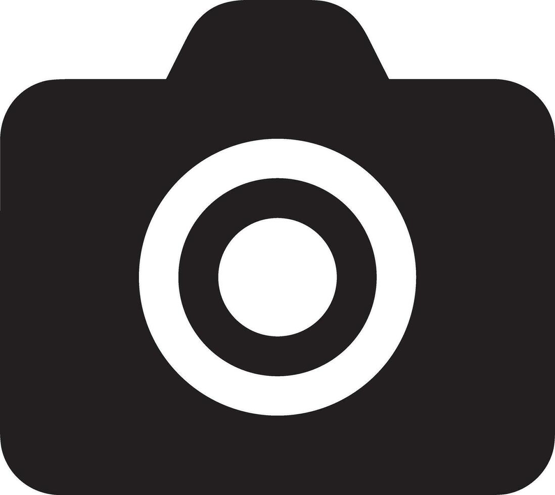 Camera photography icon symbol vector image. Illustration of multimedia photographic lens graphic design image