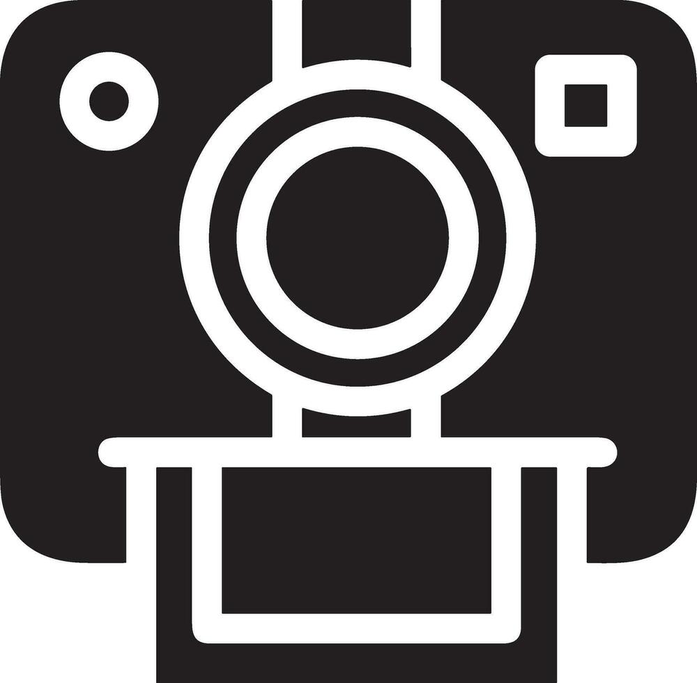 Camera photography icon symbol vector image. Illustration of multimedia photographic lens graphic design image