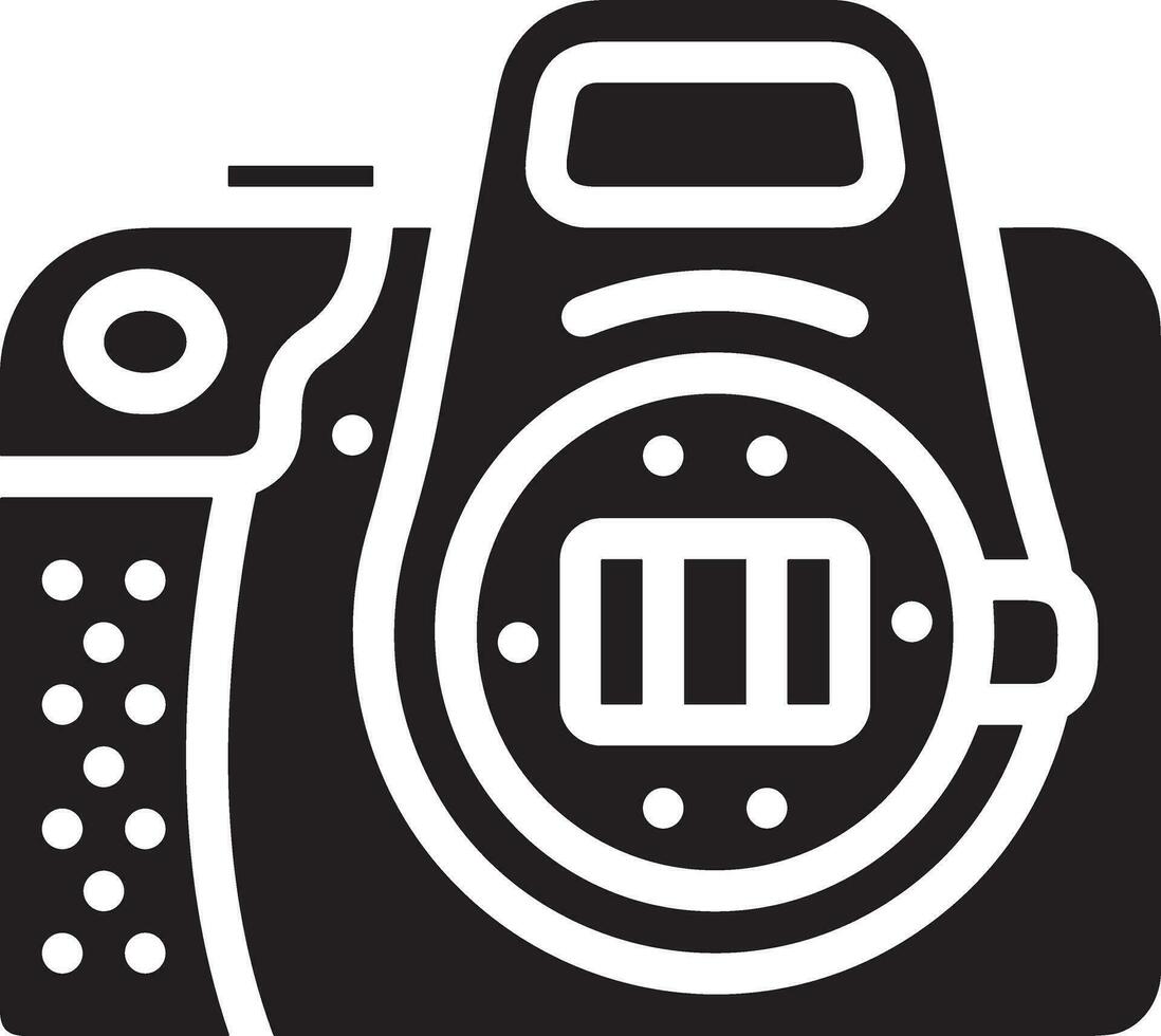 Camera photography icon symbol vector image. Illustration of multimedia photographic lens graphic design image