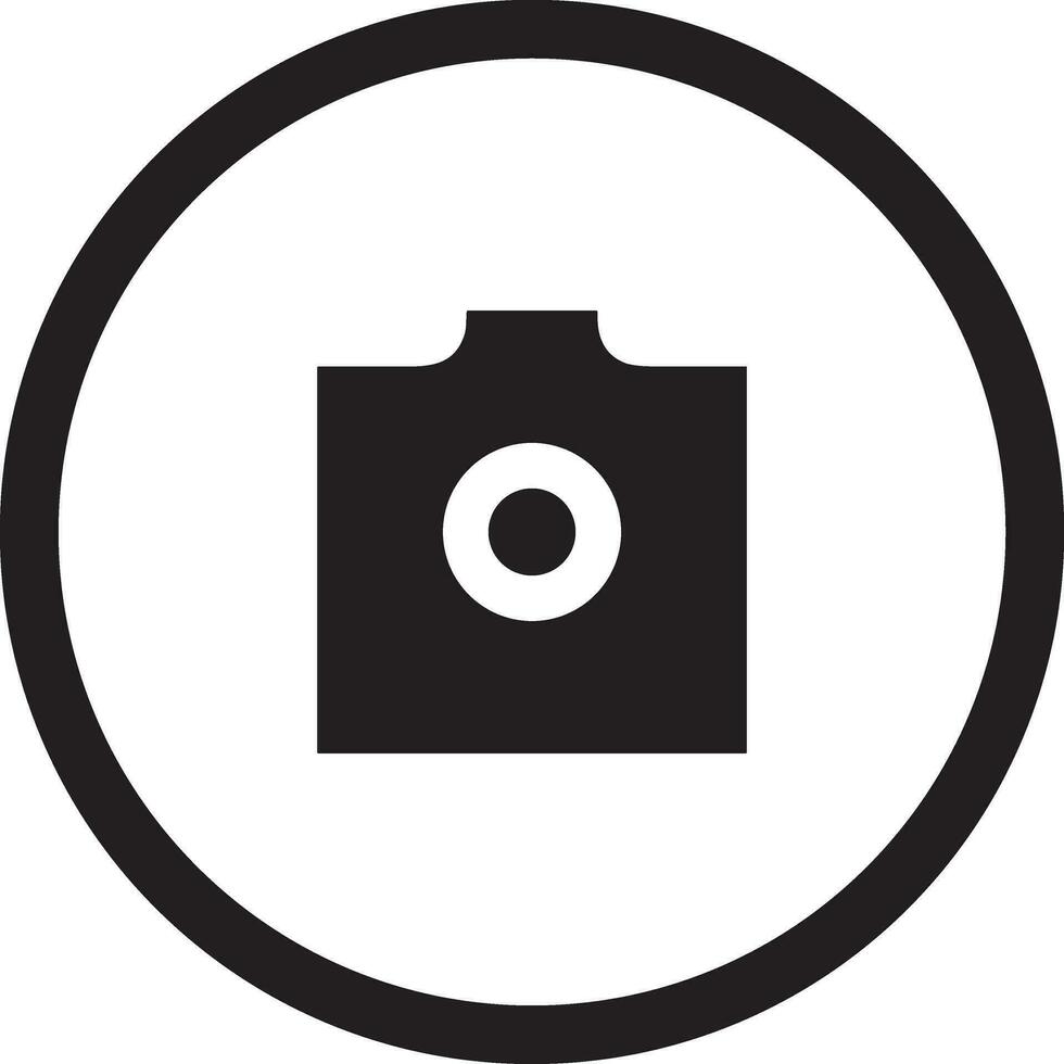 Camera photography icon symbol vector image. Illustration of multimedia photographic lens graphic design image