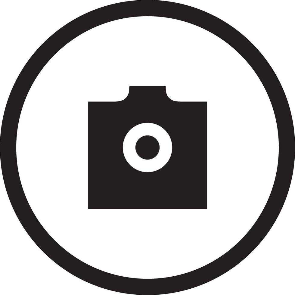 Camera photography icon symbol vector image. Illustration of multimedia photographic lens graphic design image