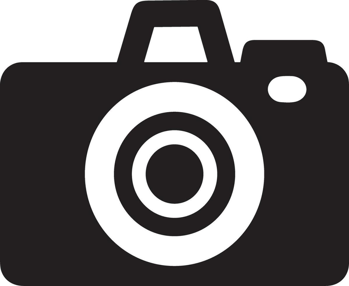 Camera photography icon symbol vector image. Illustration of multimedia photographic lens graphic design image