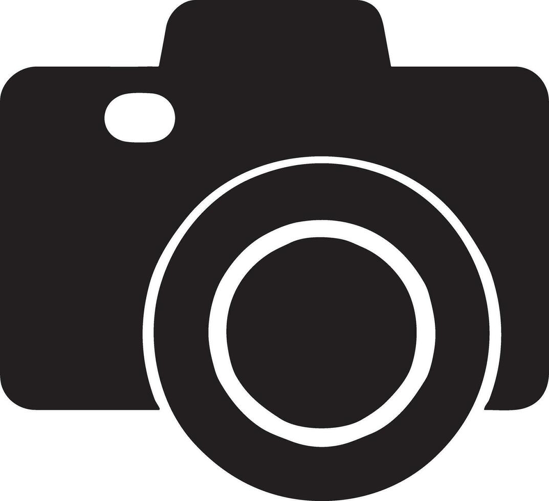 Camera photography icon symbol vector image. Illustration of multimedia photographic lens graphic design image