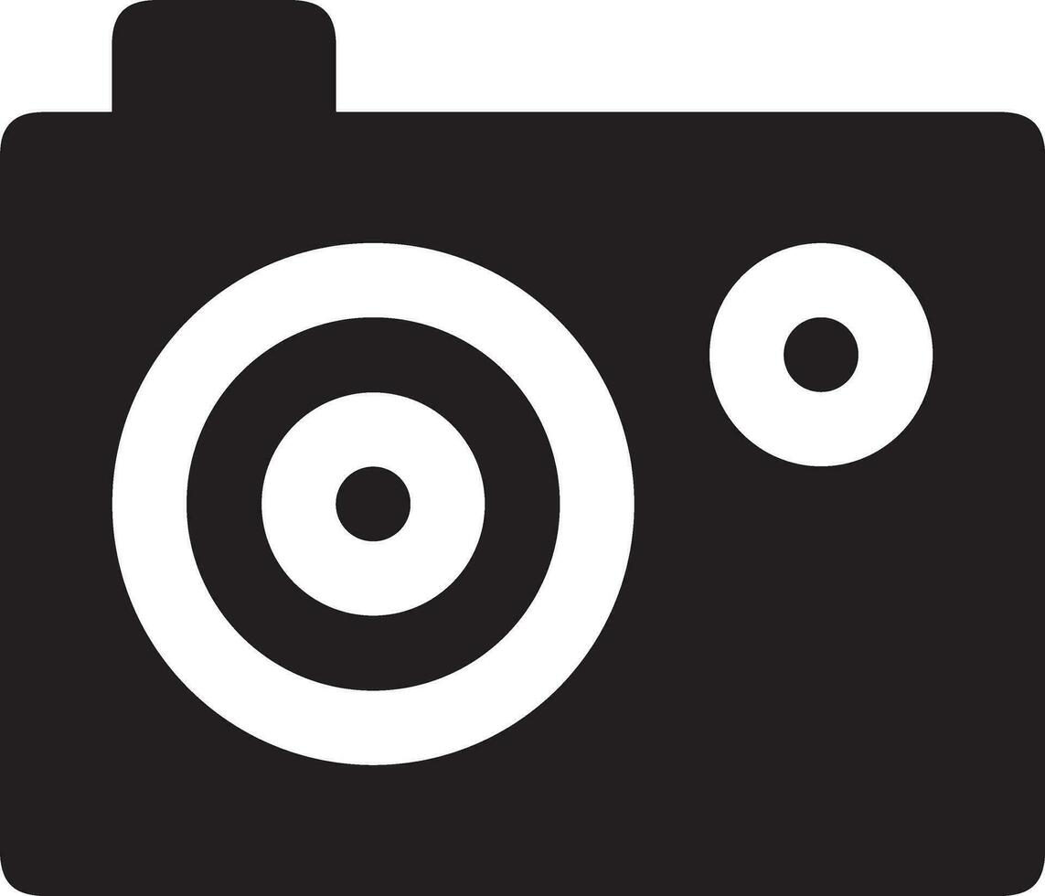 Camera photography icon symbol vector image. Illustration of multimedia photographic lens graphic design image