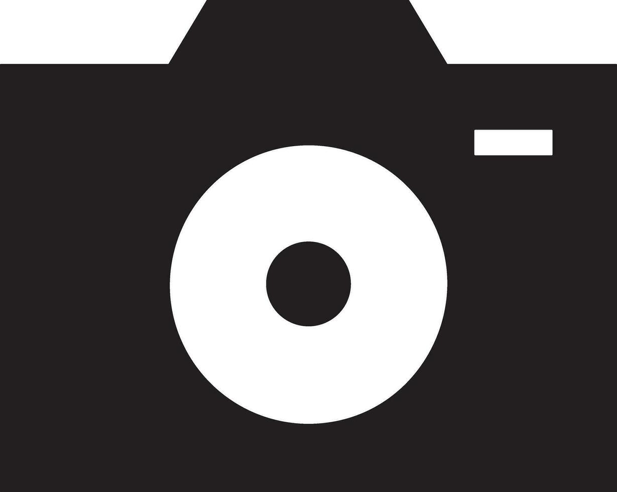 Camera photography icon symbol vector image. Illustration of multimedia photographic lens graphic design image