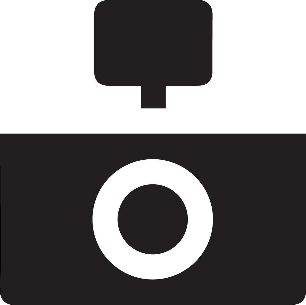 Camera photography icon symbol vector image. Illustration of multimedia photographic lens graphic design image