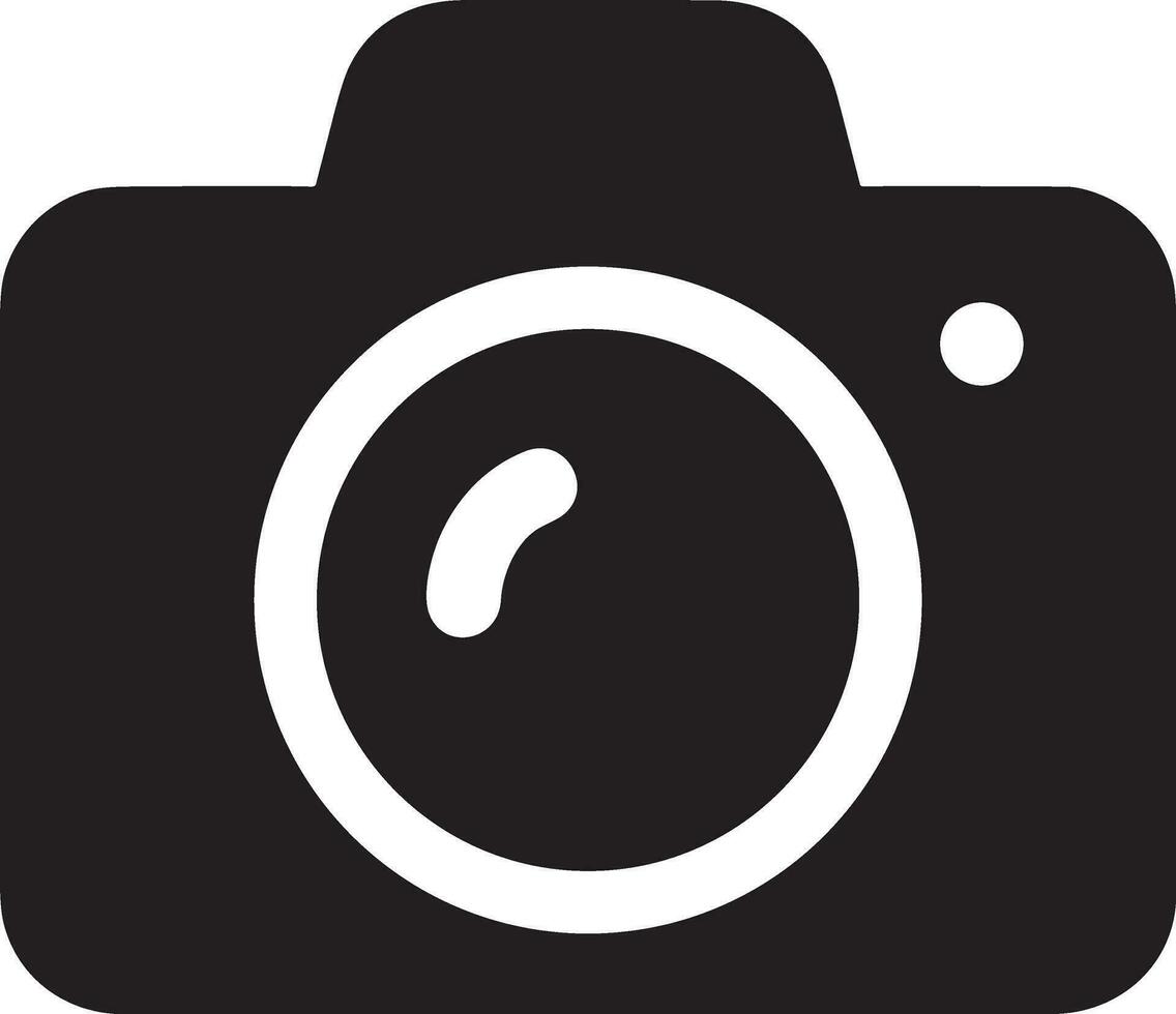 Camera photography icon symbol vector image. Illustration of multimedia photographic lens graphic design image