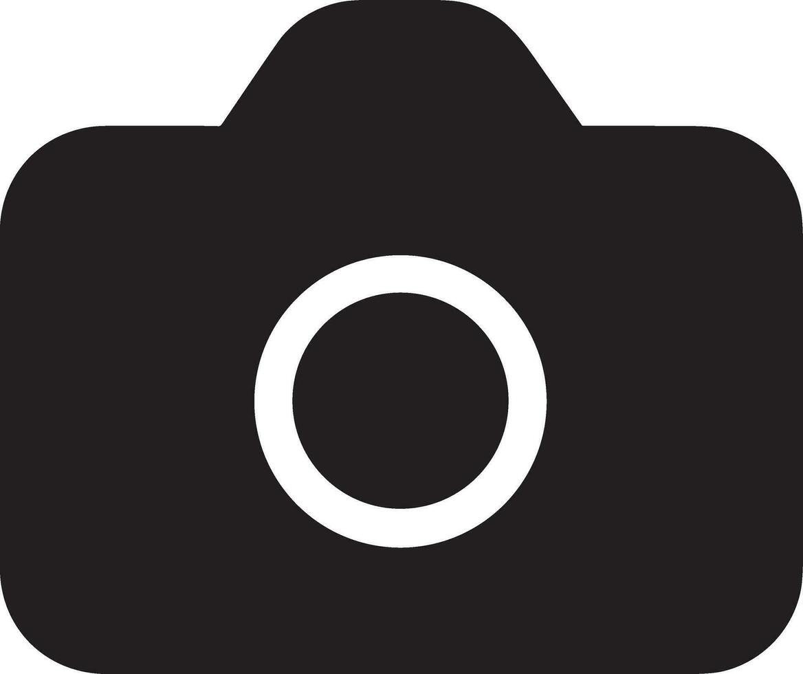 Camera photography icon symbol vector image. Illustration of multimedia photographic lens graphic design image