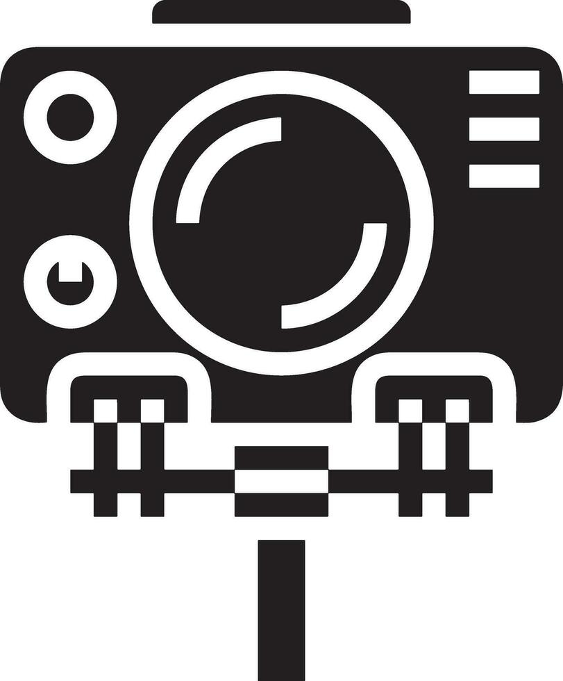 Camera photography icon symbol vector image. Illustration of multimedia photographic lens graphic design image