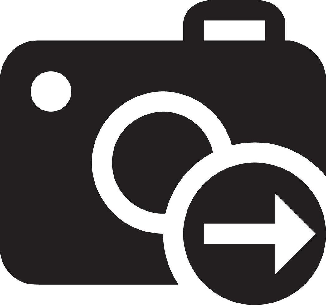 Camera photography icon symbol vector image. Illustration of multimedia photographic lens graphic design image