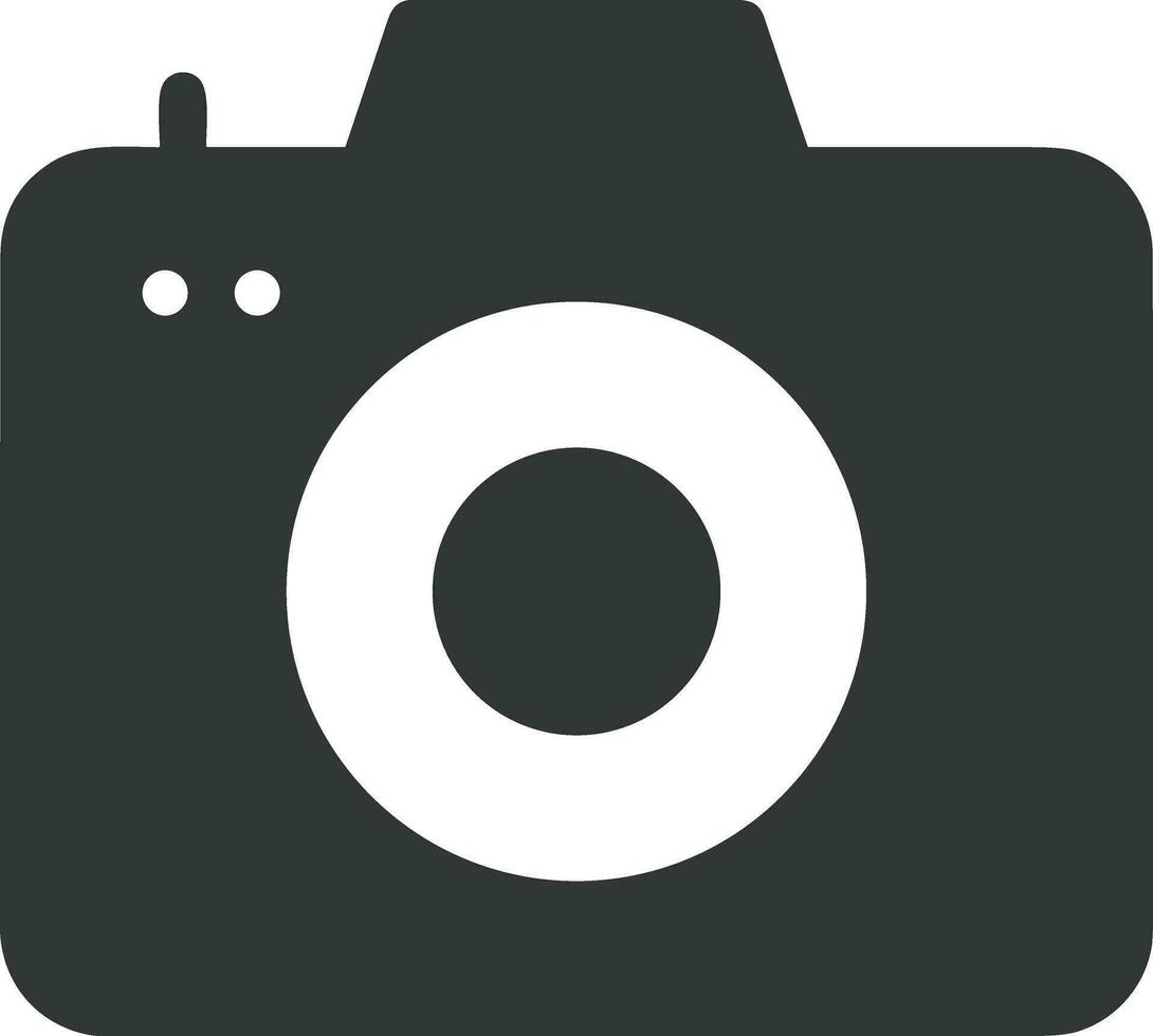 Camera photography icon symbol vector image. Illustration of multimedia photographic lens graphic design image