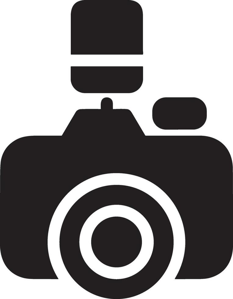 Camera photography icon symbol vector image. Illustration of multimedia photographic lens graphic design image