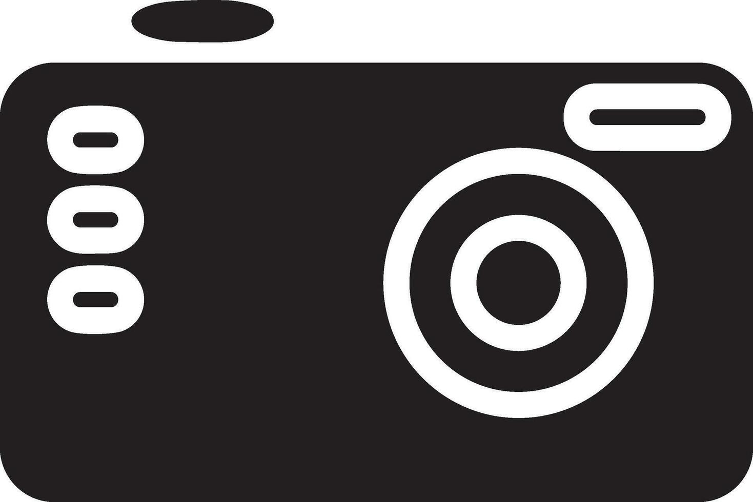 Camera photography icon symbol vector image. Illustration of multimedia photographic lens graphic design image